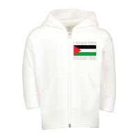 I Stand with Palestine Toddler Zip Fleece Hoodie