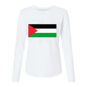 I Stand with Palestine Womens Cotton Relaxed Long Sleeve T-Shirt