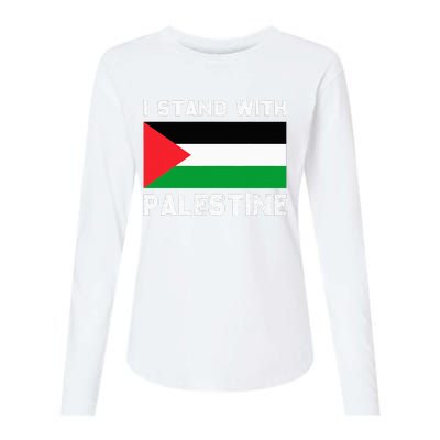 I Stand with Palestine Womens Cotton Relaxed Long Sleeve T-Shirt