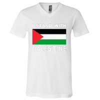 I Stand with Palestine V-Neck T-Shirt