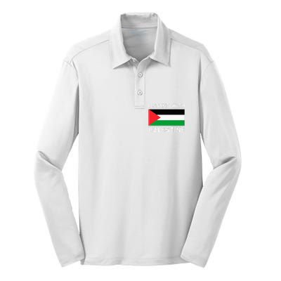 I Stand with Palestine Silk Touch Performance Long Sleeve Polo