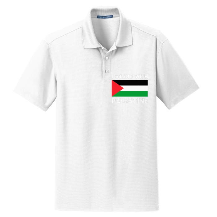 I Stand with Palestine Dry Zone Grid Polo