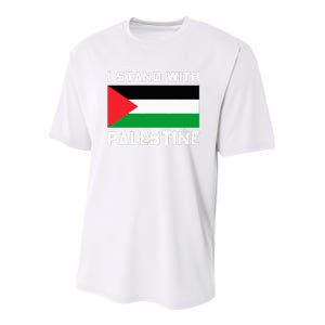 I Stand with Palestine Youth Performance Sprint T-Shirt