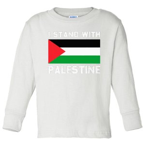 I Stand with Palestine Toddler Long Sleeve Shirt