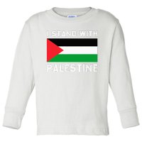 I Stand with Palestine Toddler Long Sleeve Shirt