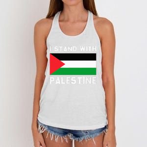 I Stand with Palestine Women's Knotted Racerback Tank