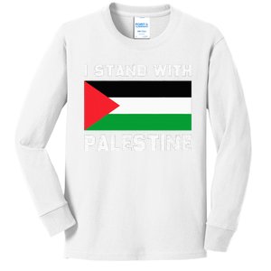 I Stand with Palestine Kids Long Sleeve Shirt