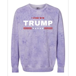 I Stand With Trump Presidential Election 2024 Gift Colorblast Crewneck Sweatshirt