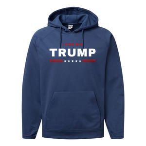 I Stand With Trump Presidential Election 2024 Gift Performance Fleece Hoodie