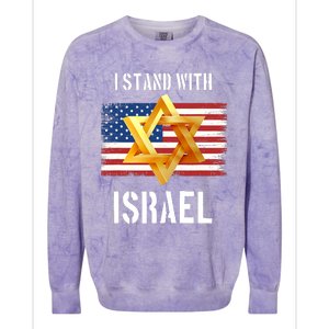 I Stand With Israel Israel Palestine Conflict Support Israel Colorblast Crewneck Sweatshirt