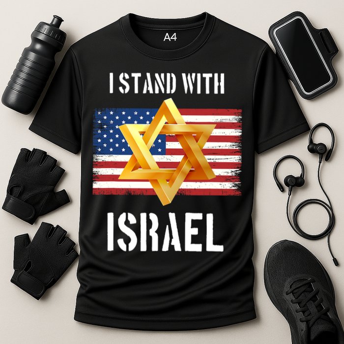 I Stand With Israel Israel Palestine Conflict Support Israel Cooling Performance Crew T-Shirt