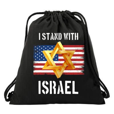 I Stand With Israel Israel Palestine Conflict Support Israel Drawstring Bag