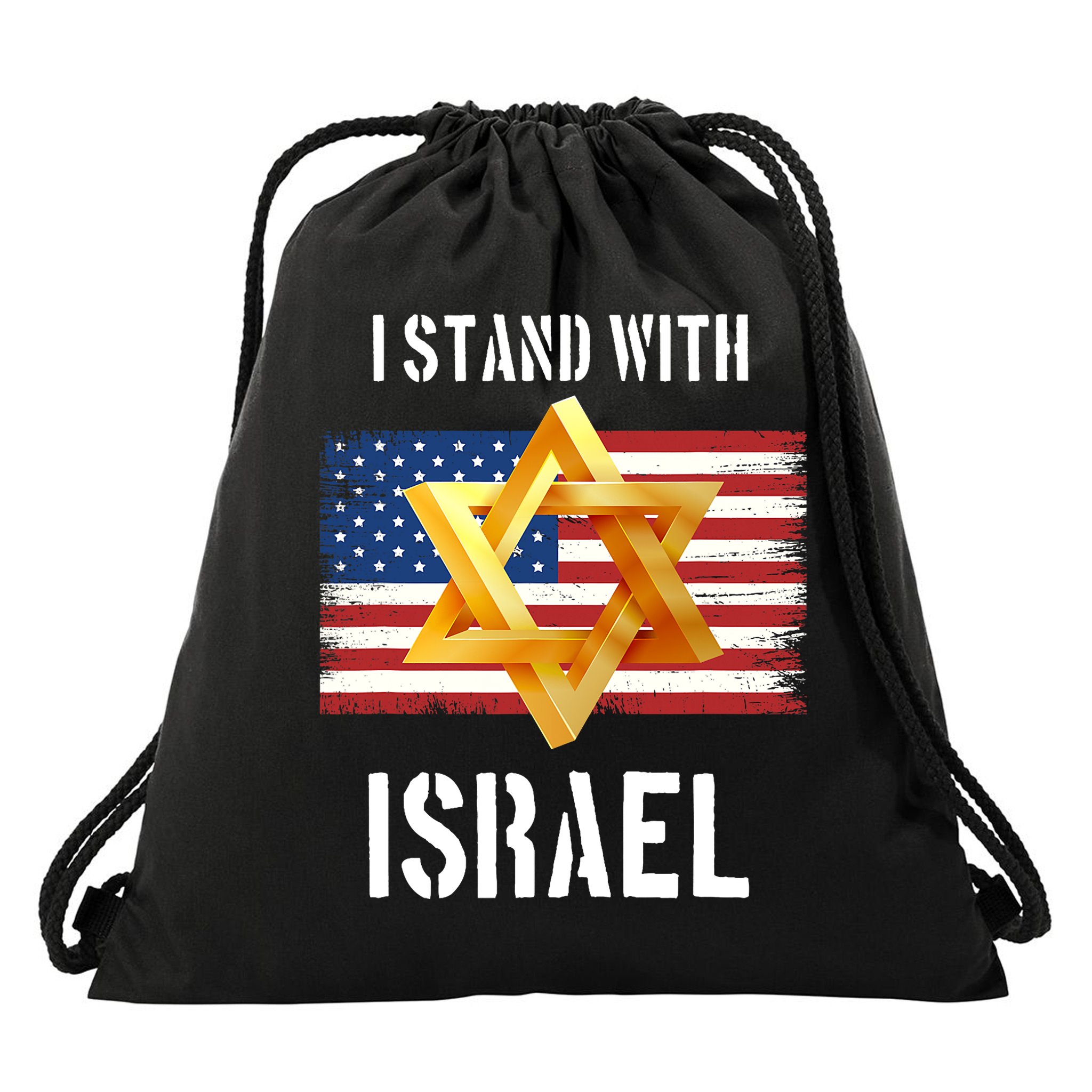 I Stand With Israel Israel Palestine Conflict Support Israel Drawstring Bag