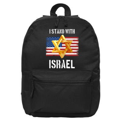 I Stand With Israel Israel Palestine Conflict Support Israel 16 in Basic Backpack