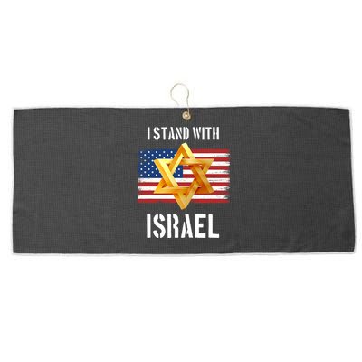 I Stand With Israel Israel Palestine Conflict Support Israel Large Microfiber Waffle Golf Towel