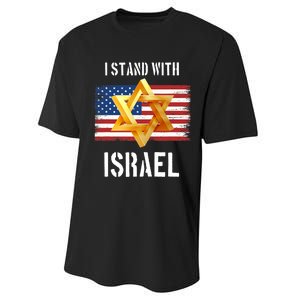 I Stand With Israel Israel Palestine Conflict Support Israel Performance Sprint T-Shirt