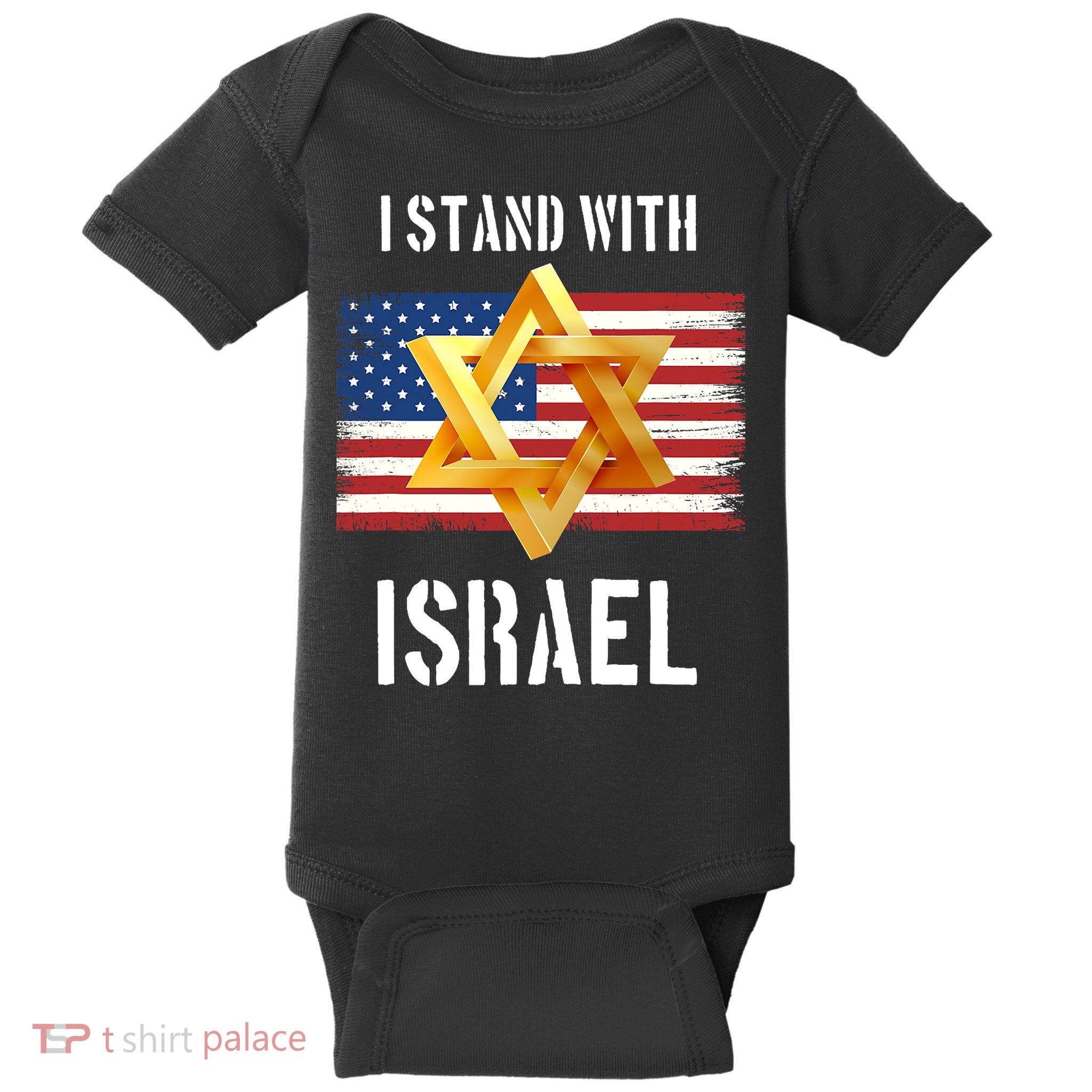 I Stand With Israel Israel Palestine Conflict Support Israel Baby Bodysuit