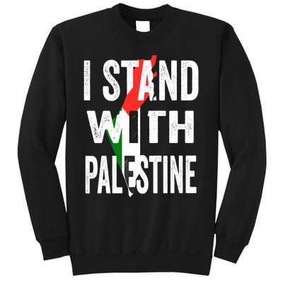 I Stand With Palestine Flag And Map Sweatshirt