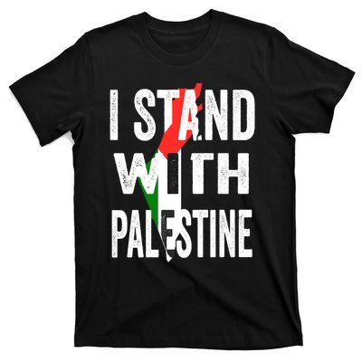 I Stand With Palestine Flag And Map T-Shirt