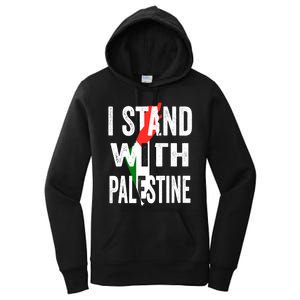 I Stand With Palestine Flag And Map Women's Pullover Hoodie