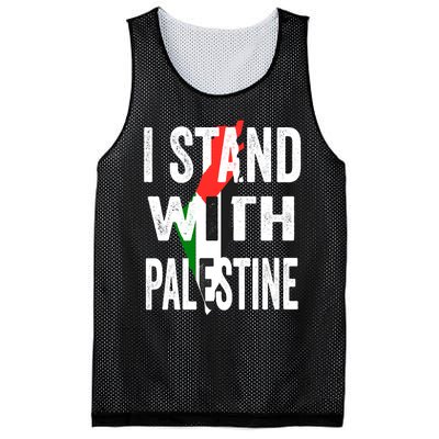 I Stand With Palestine Flag And Map Mesh Reversible Basketball Jersey Tank