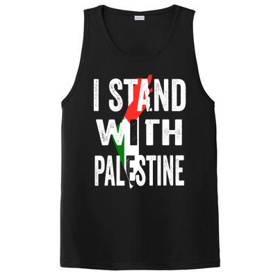 I Stand With Palestine Flag And Map PosiCharge Competitor Tank