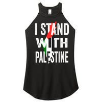 I Stand With Palestine Flag And Map Women's Perfect Tri Rocker Tank