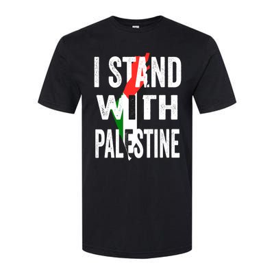 I Stand With Palestine Flag And Map Softstyle CVC T-Shirt