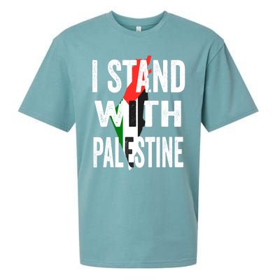 I Stand With Palestine Flag And Map Sueded Cloud Jersey T-Shirt