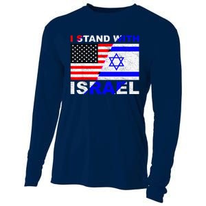 I Stand With Israel, Israeli Palestinian Conflict Pro Israel Cooling Performance Long Sleeve Crew