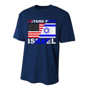 I Stand With Israel, Israeli Palestinian Conflict Pro Israel Performance Sprint T-Shirt