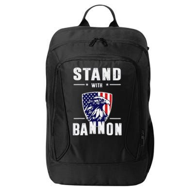 I Stand With Bannon Patriotic City Backpack