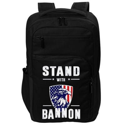 I Stand With Bannon Patriotic Impact Tech Backpack