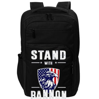 I Stand With Bannon Patriotic Impact Tech Backpack