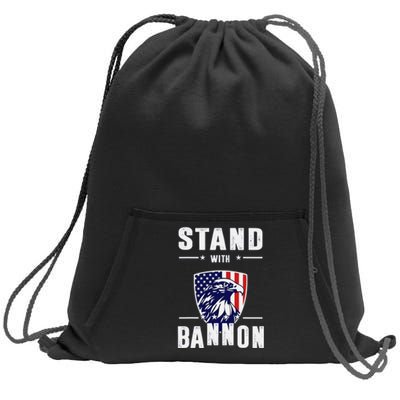 I Stand With Bannon Patriotic Sweatshirt Cinch Pack Bag