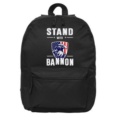 I Stand With Bannon Patriotic 16 in Basic Backpack