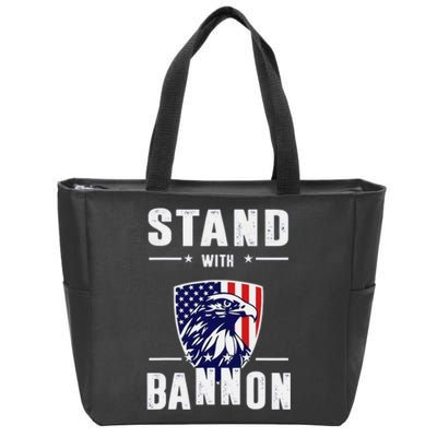 I Stand With Bannon Patriotic Zip Tote Bag