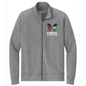 I Stand With Palestine For Their Freedom Free Palestine Stretch Full-Zip Cadet Jacket