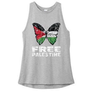 I Stand With Palestine For Their Freedom Free Palestine Ladies PosiCharge Tri-Blend Wicking Tank