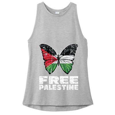 I Stand With Palestine For Their Freedom Free Palestine Ladies PosiCharge Tri-Blend Wicking Tank