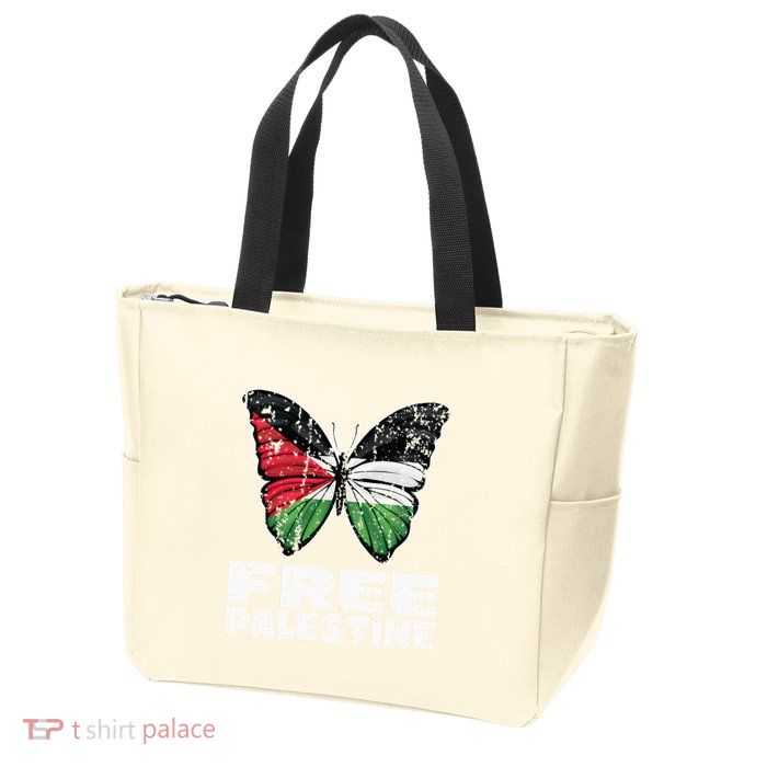 I Stand With Palestine For Their Freedom Free Palestine Zip Tote Bag