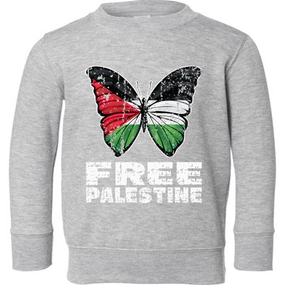 I Stand With Palestine For Their Freedom Free Palestine Toddler Sweatshirt