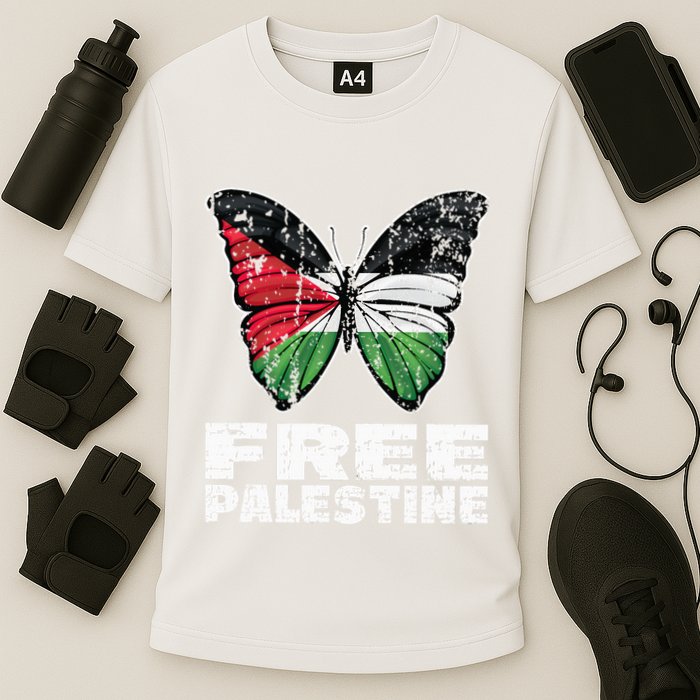 I Stand With Palestine For Their Freedom Free Palestine Cooling Performance Crew T-Shirt