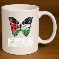 I Stand With Palestine For Their Freedom Free Palestine 11oz C Handle Ceramic Mug