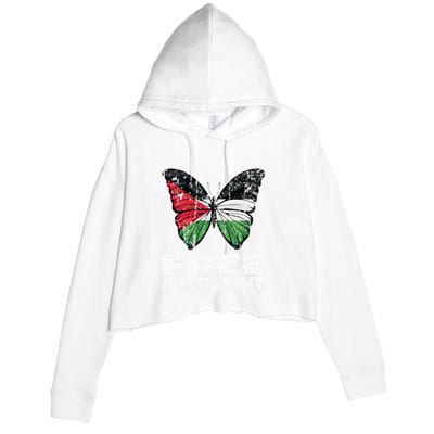 I Stand With Palestine For Their Freedom Free Palestine Crop Fleece Hoodie