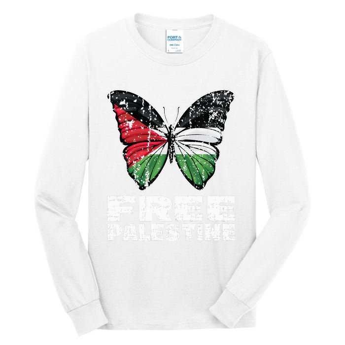 I Stand With Palestine For Their Freedom Free Palestine Tall Long Sleeve T-Shirt