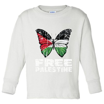 I Stand With Palestine For Their Freedom Free Palestine Toddler Long Sleeve Shirt