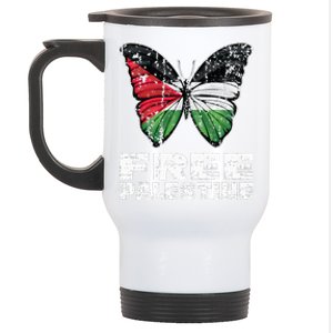 I Stand With Palestine For Their Freedom Free Palestine Stainless Steel Travel Mug