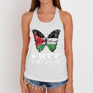 I Stand With Palestine For Their Freedom Free Palestine Women's Knotted Racerback Tank