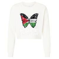 I Stand With Palestine For Their Freedom Free Palestine Cropped Pullover Crew